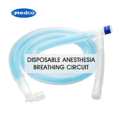 Circuito respiratorio de anestesia de PVC desechable médico