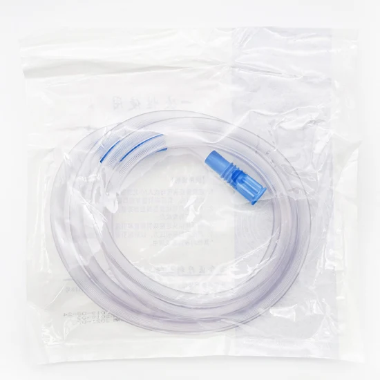 Tubo de succión de conexión estéril de plástico de catéter de proveedor médico