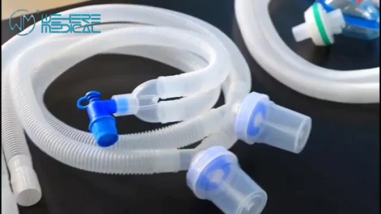 Tubo expandible corrugado de ánima lisa de anestesia de circuito respiratorio desechable